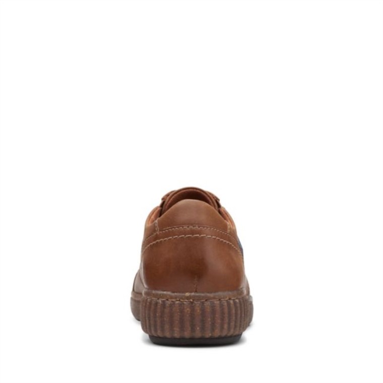 Clarks Magnolia Zip Cuero Marrón Oscuro Cuero Marrón Oscuro