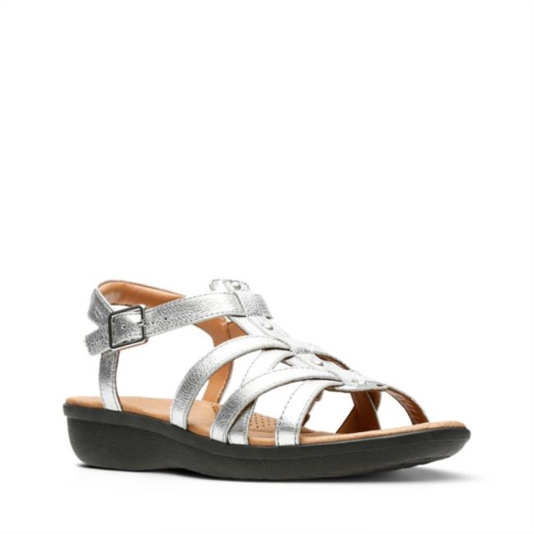 Clarks Manilla Bonita Plata Cuero Plata Cuero