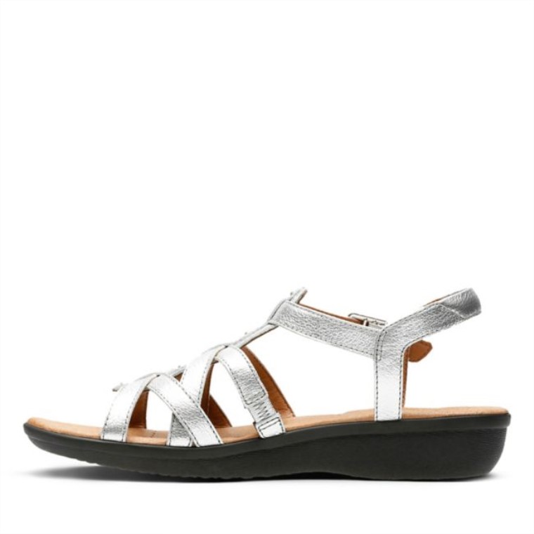 Clarks Manilla Bonita Plata Cuero Plata Cuero