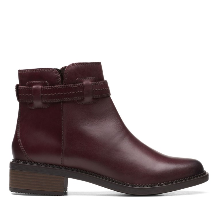 Clarks Maye Easy Cuero Marrón Oscuro Cuero Marrón Oscuro