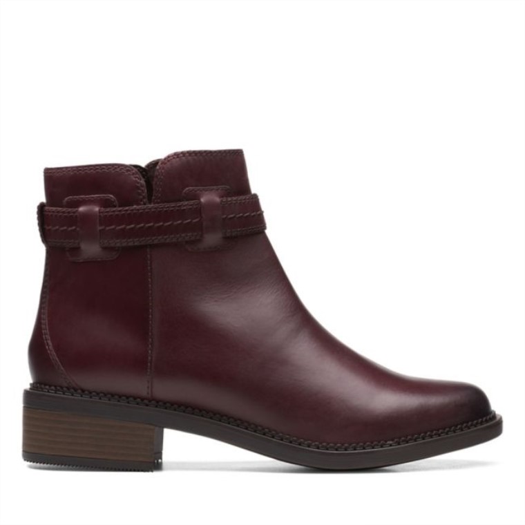 Clarks Maye Easy Cuero Marrón Oscuro Cuero Marrón Oscuro