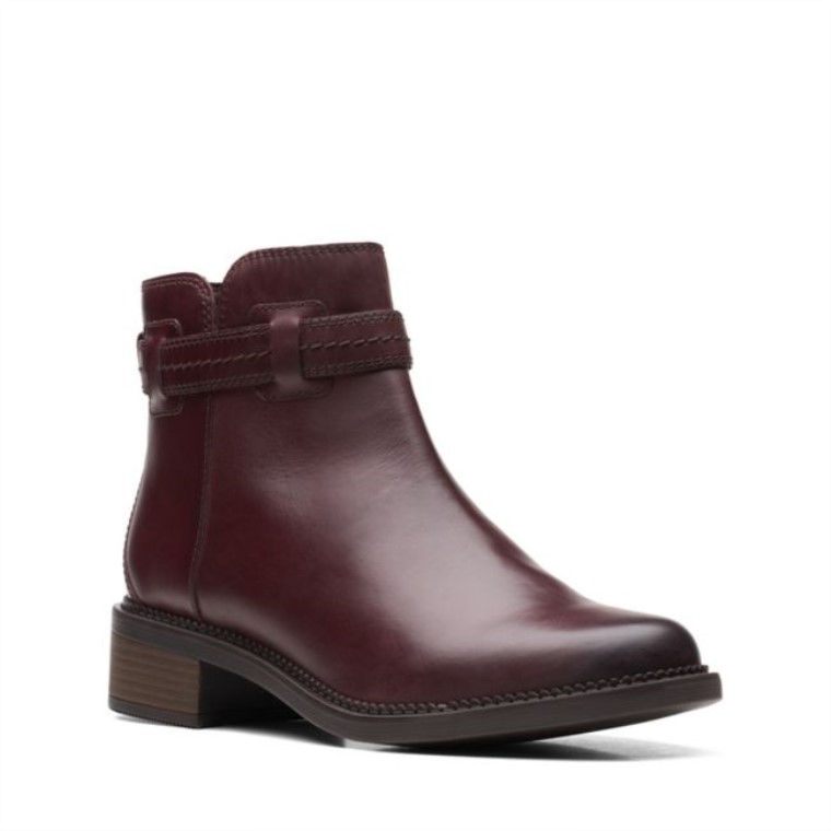 Clarks Maye Easy Cuero Marrón Oscuro Cuero Marrón Oscuro