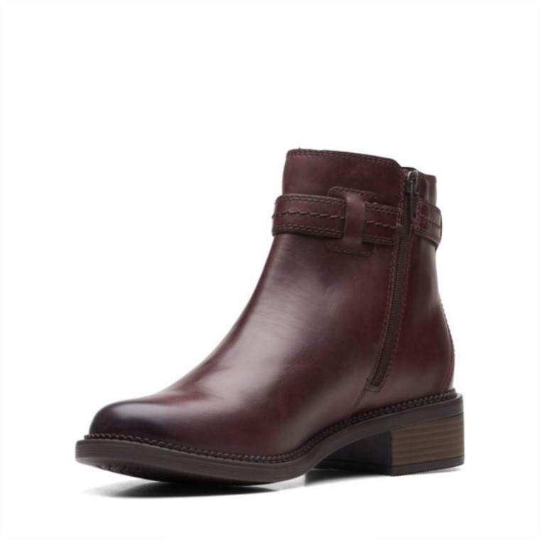 Clarks Maye Easy Cuero Marrón Oscuro Cuero Marrón Oscuro