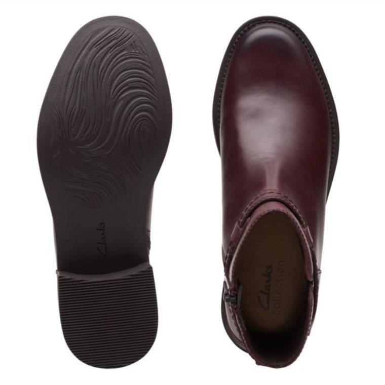 Clarks Maye Easy Cuero Marrón Oscuro Cuero Marrón Oscuro