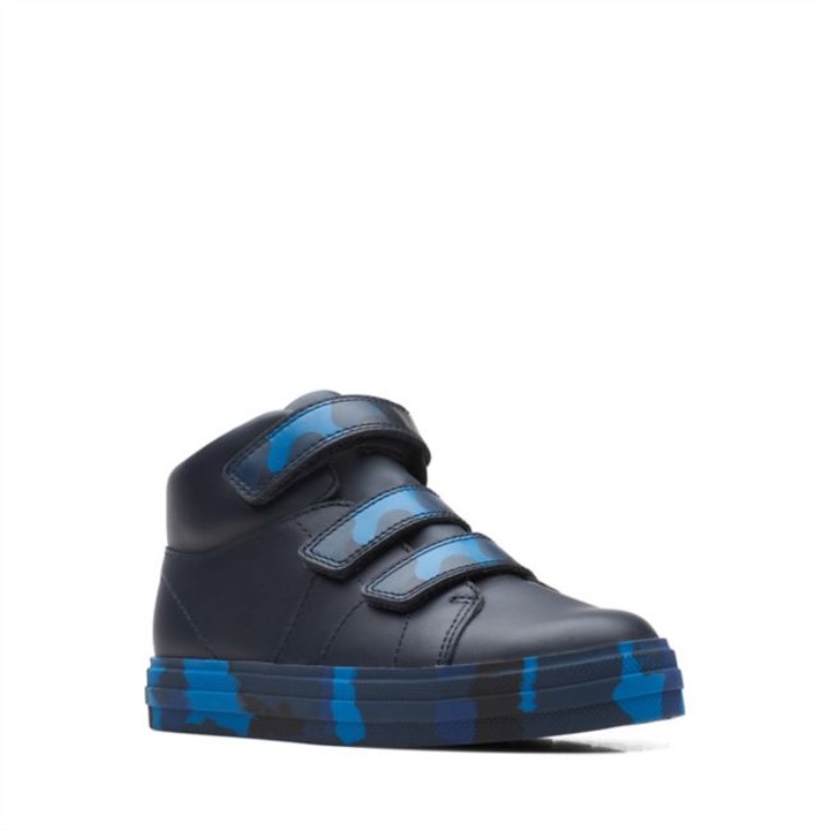 Camo Azul Marino Clarks Nova Fun Kid Camo Azul Marino