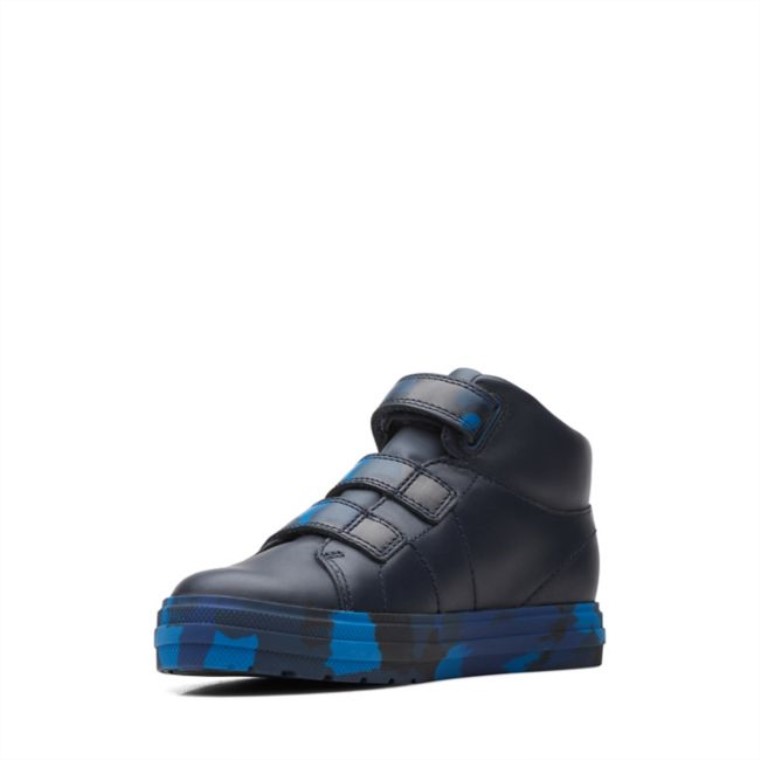 Camo Azul Marino Clarks Nova Fun Kid Camo Azul Marino