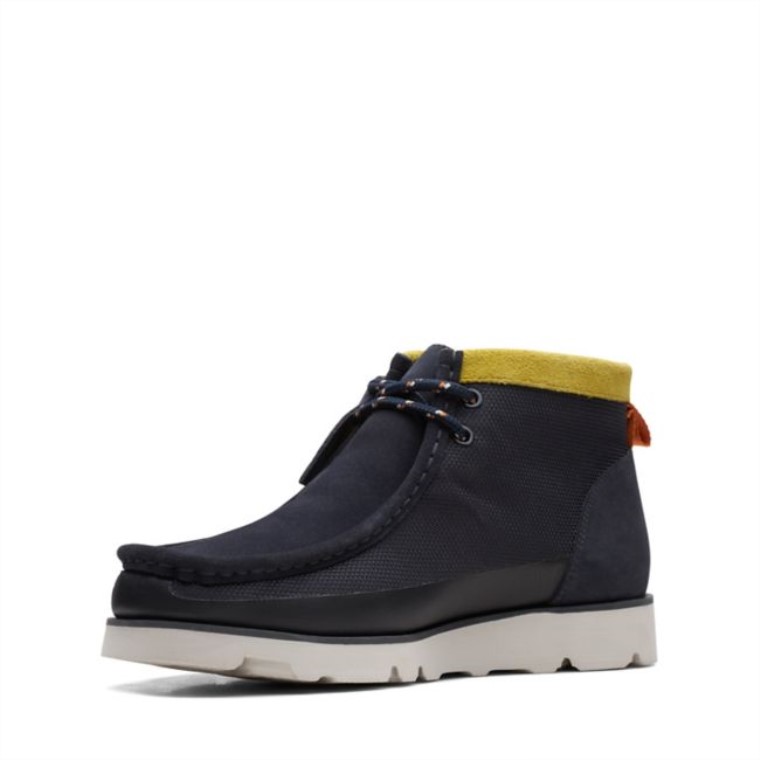 Combinación Azul Marino Clarks Wallabee 20 Gtx Combinación Azul Marino