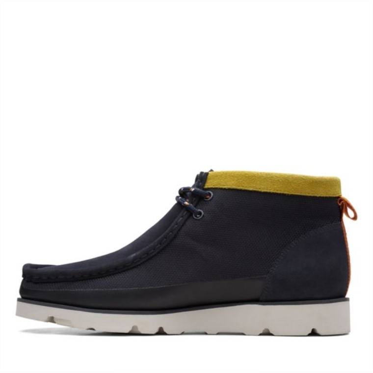 Combinación Azul Marino Clarks Wallabee 20 Gtx Combinación Azul Marino