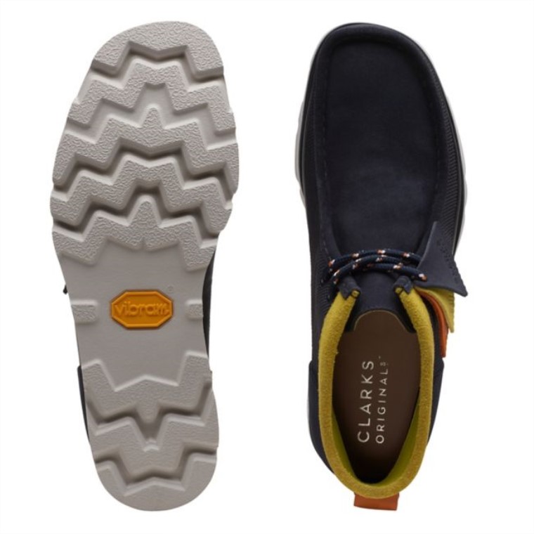 Combinación Azul Marino Clarks Wallabee 20 Gtx Combinación Azul Marino
