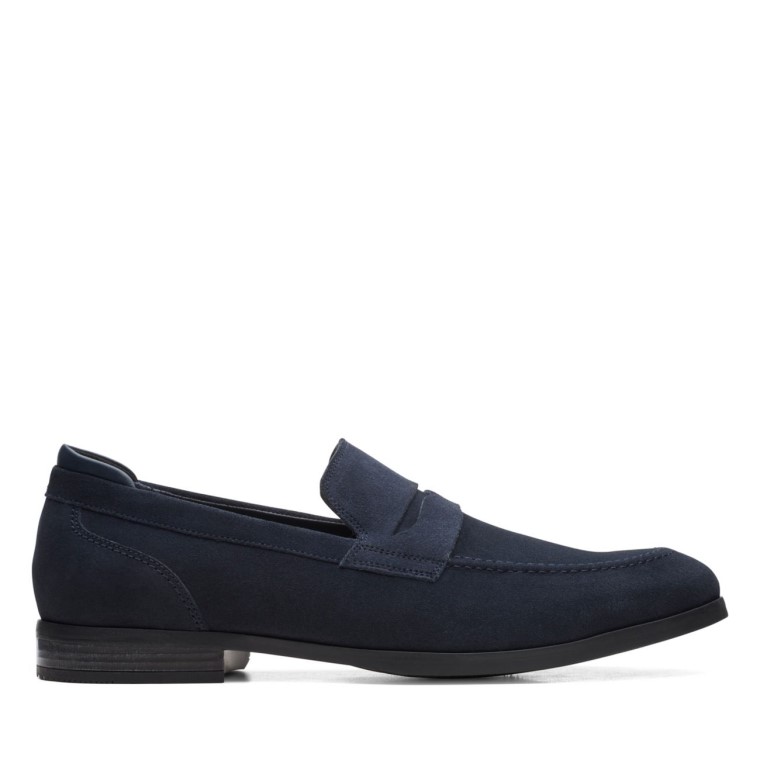 Clarks Ante Azul Marino Bradish Gamuza Azul Marino