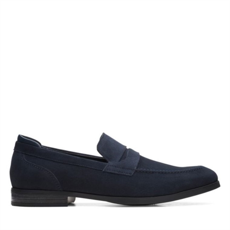 Clarks Ante Azul Marino Bradish Gamuza Azul Marino