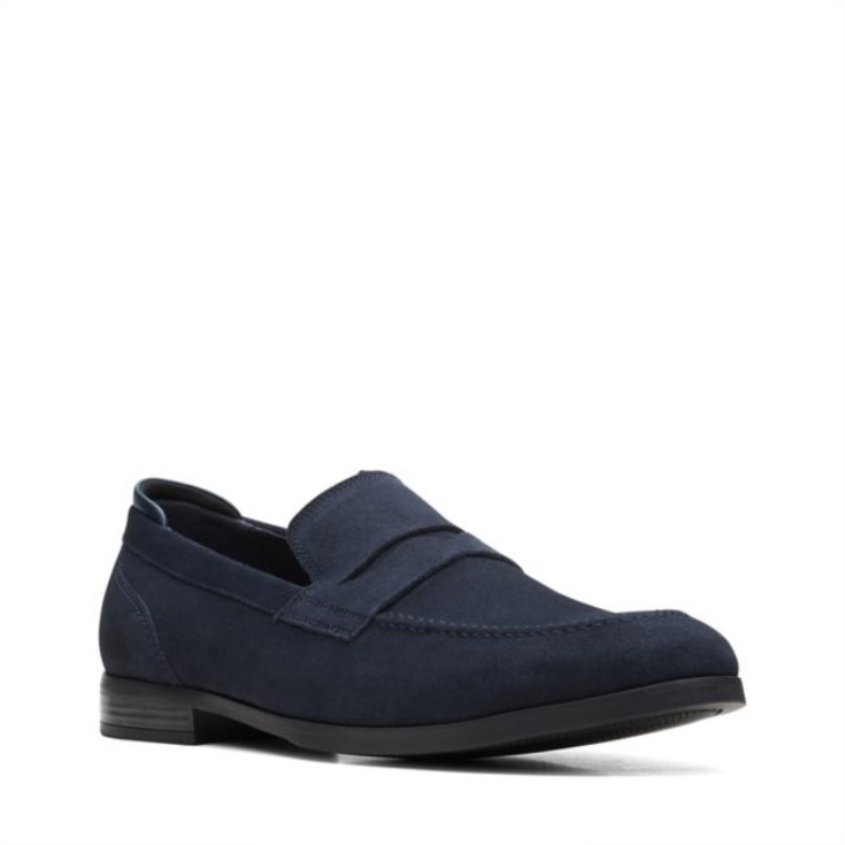 Clarks Ante Azul Marino Bradish Gamuza Azul Marino