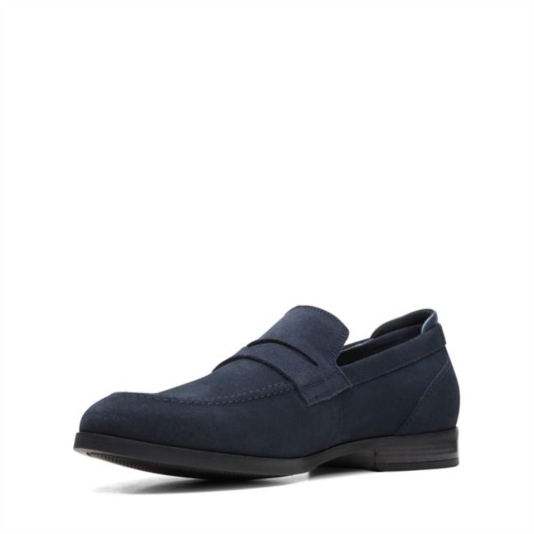 Clarks Ante Azul Marino Bradish Gamuza Azul Marino