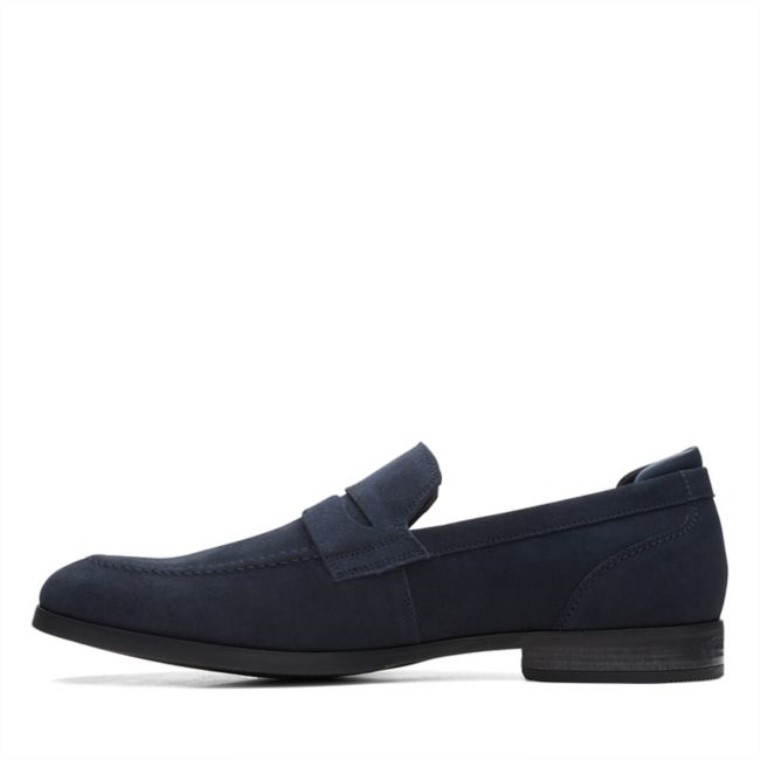 Clarks Ante Azul Marino Bradish Gamuza Azul Marino