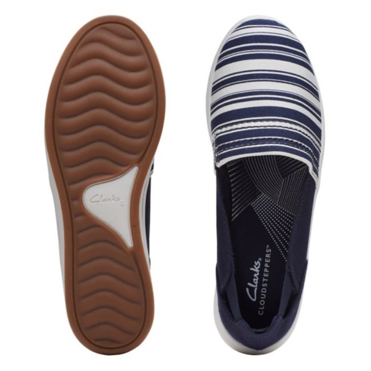 Clarks Azul Marino/blanco Brisa Paso Azul Marino/blanco