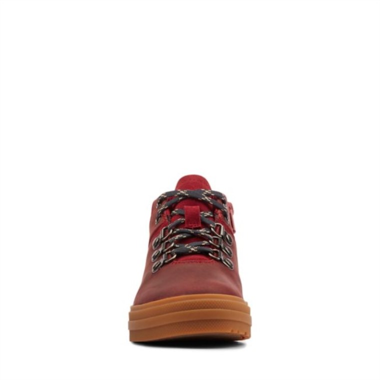 Clarks Nova Hike Kid Cuero Burdeos Cuero Burdeos