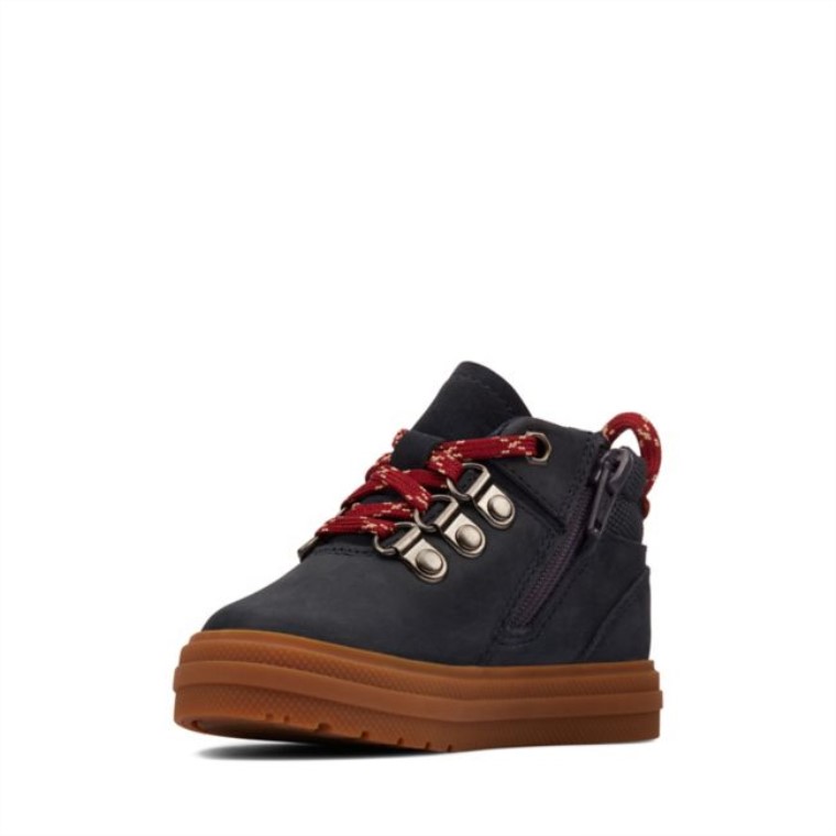 Clarks Nova Hike Toddler Cuero Azul Marino Cuero Azul Marino