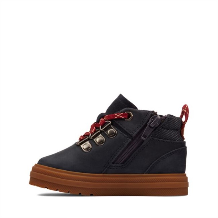 Clarks Nova Hike Toddler Cuero Azul Marino Cuero Azul Marino
