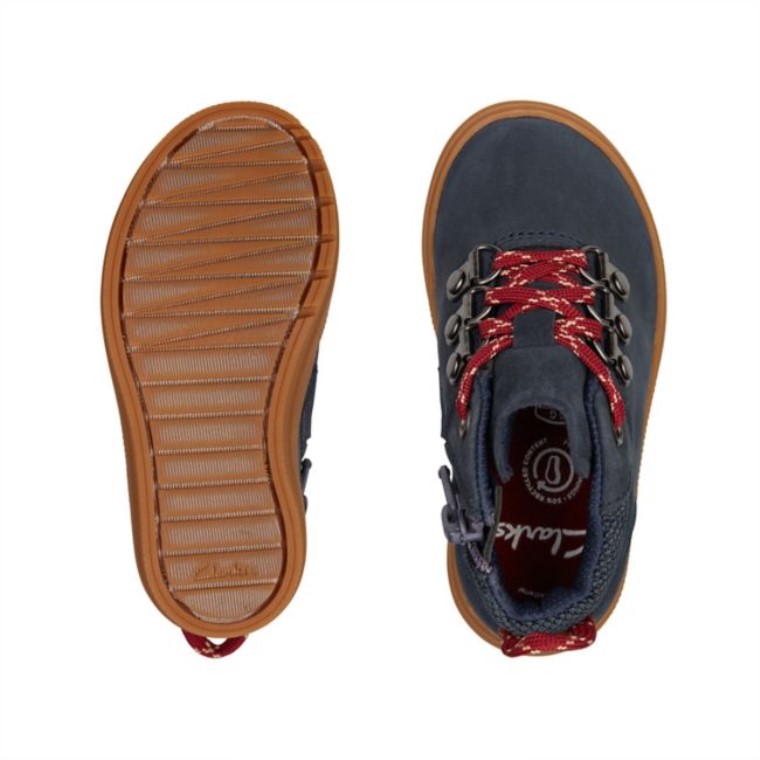 Clarks Nova Hike Toddler Cuero Azul Marino Cuero Azul Marino