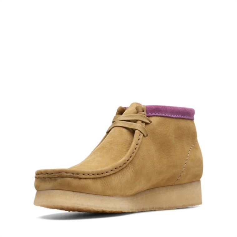 Clarks Oakmoss Combi Wallabee Botas Combi De Musgo De Roble