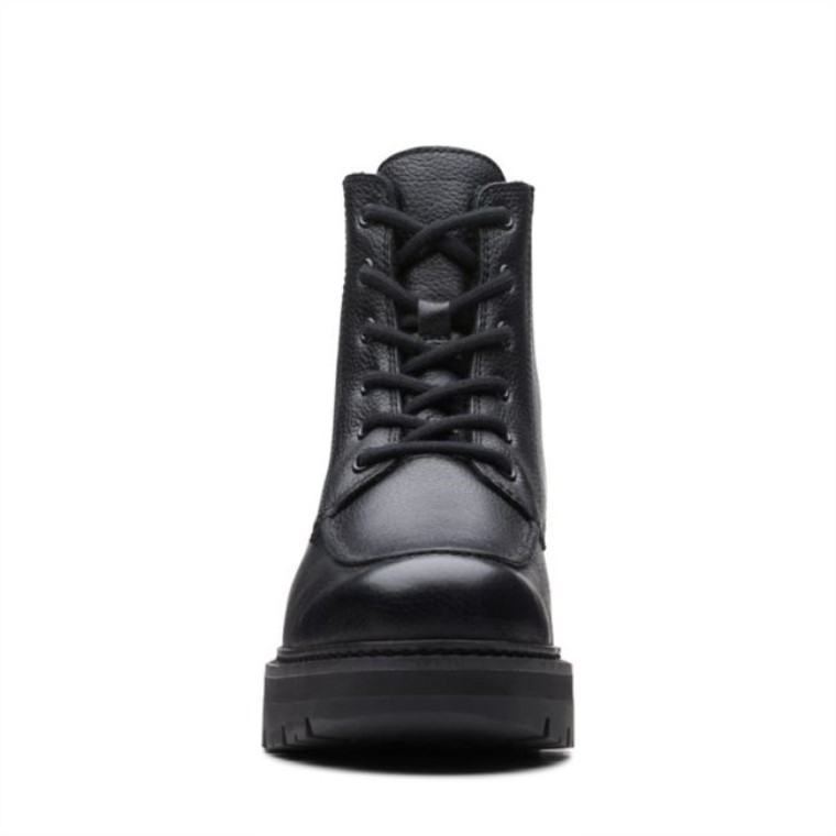 Clarks Orianna Mid Cuero Negro Con Forro Negro Cuero Con Forro Negro