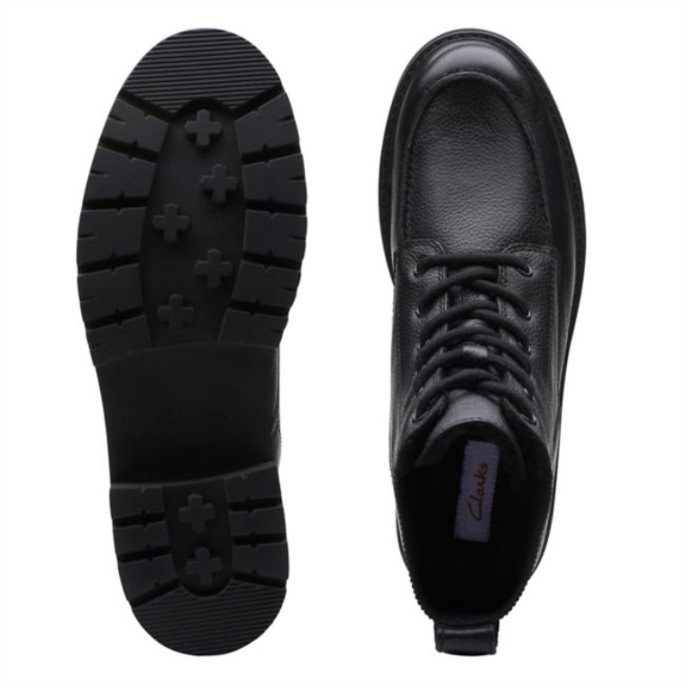 Clarks Orianna Mid Cuero Negro Con Forro Negro Cuero Con Forro Negro