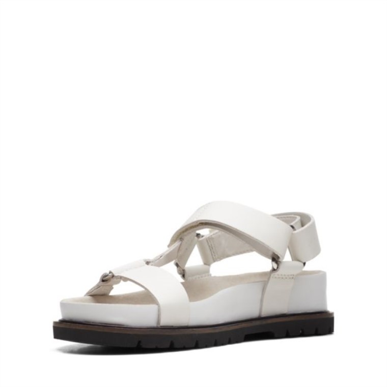 Clarks Orianna Deportivo Cuero Blanco
