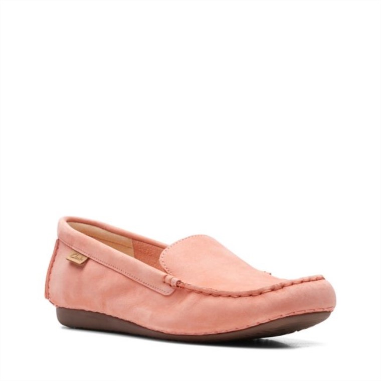 Clarks Nubuck Melocotón Pecas Caminar Nubuck Melocotón