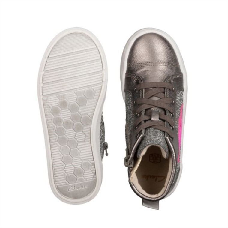 Clarks Peltre Cuero Ciudad Mito Niño Peltre Cuero