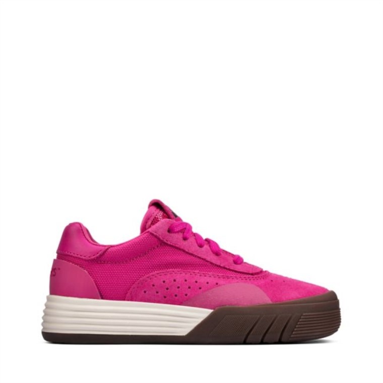 Clarks Rosa Gamuza Cica Niño Rosa Gamuza