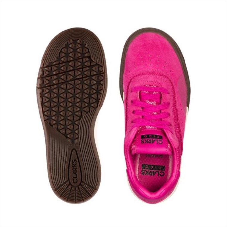 Clarks Rosa Gamuza Cica Niño Rosa Gamuza