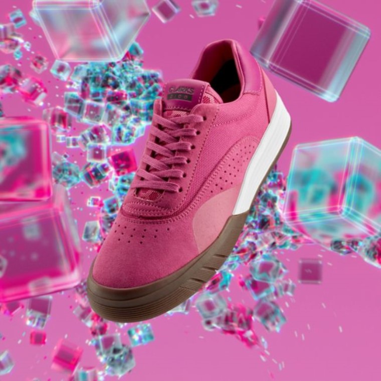 Clarks Rosa Gamuza Cica Niño Rosa Gamuza