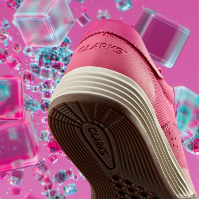 Clarks Rosa Gamuza Cica Niño Rosa Gamuza
