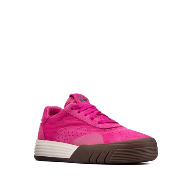Clarks Rosa Gamuza Cica Niño Rosa Gamuza