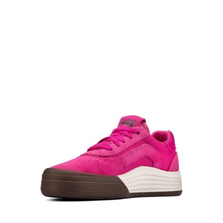Clarks Rosa Gamuza Cica Niño Rosa Gamuza