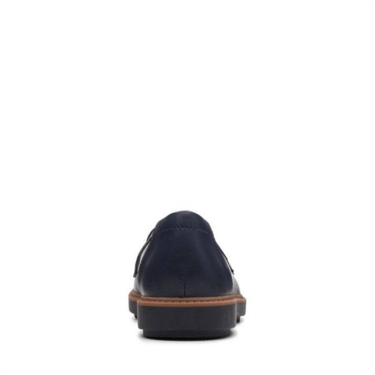 Clarks Raisie Jump Cuero Azul Marino Cuero Azul Marino