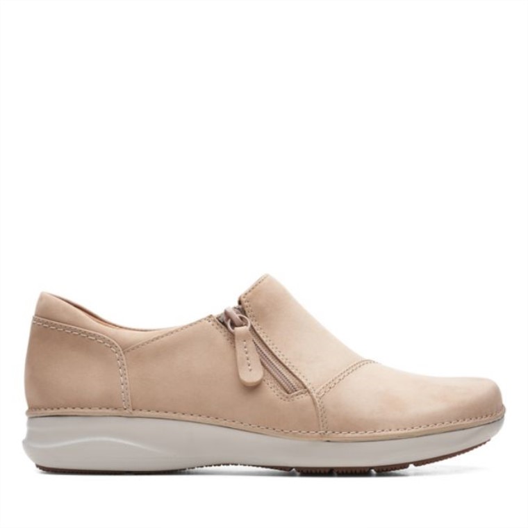 Clarks Arena Nubuck Appley Cremallera Arena Nubuck