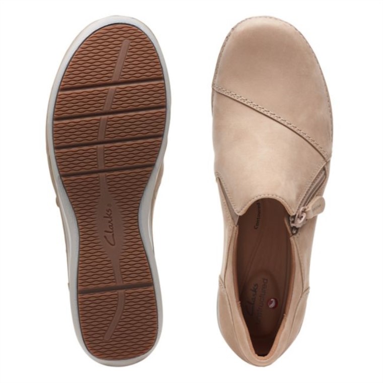 Clarks Arena Nubuck Appley Cremallera Arena Nubuck