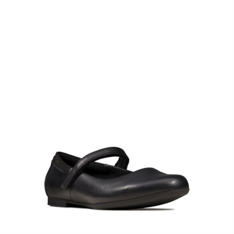 Clarks Scala Dawn Youth Cuero Negro Cuero Negro