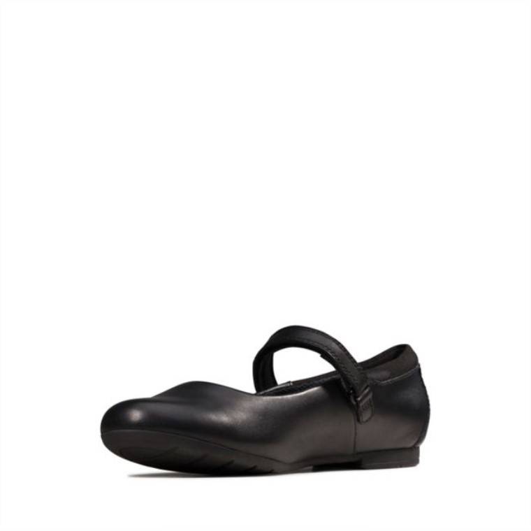 Clarks Scala Dawn Youth Cuero Negro Cuero Negro