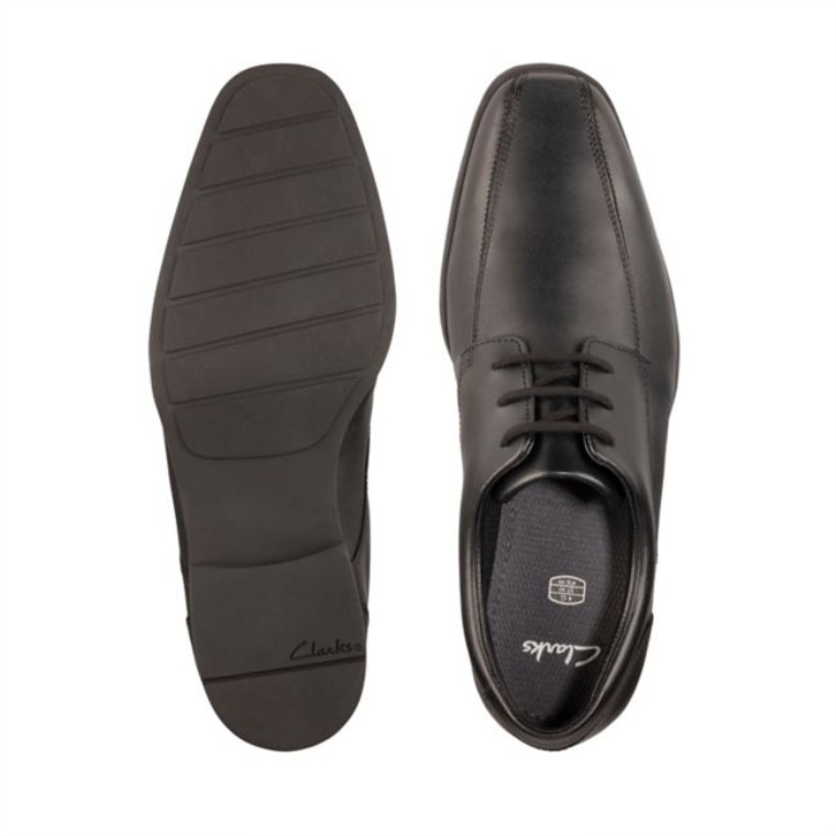 Clarks Scala Step Juvenil Cuero Negro Cuero Negro
