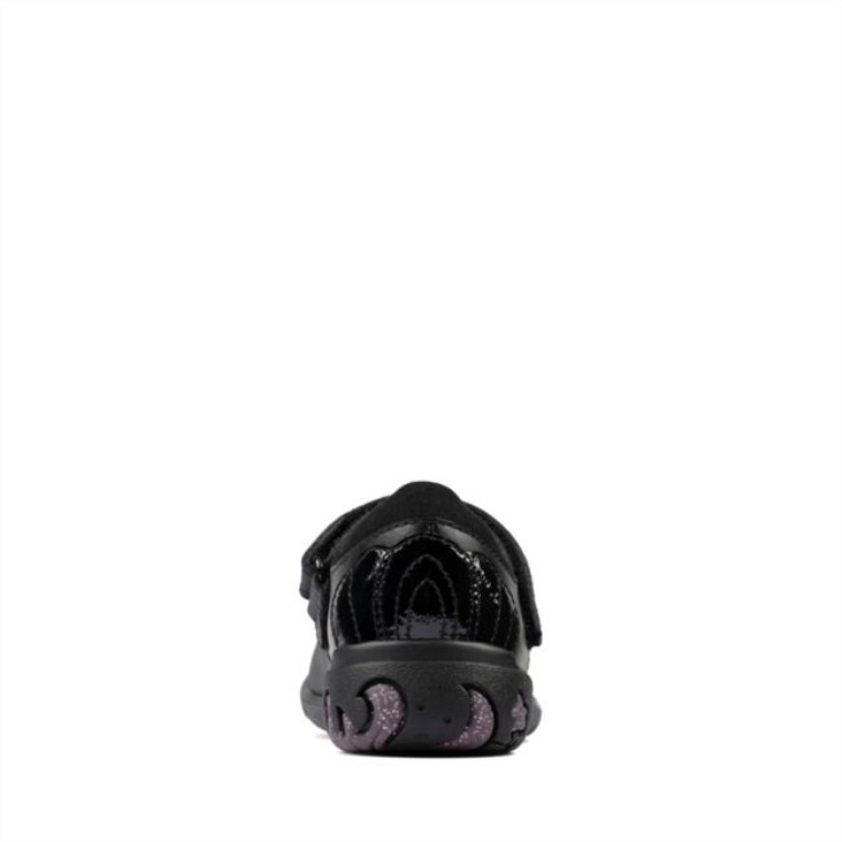 Clarks Sea Shimmer Niño Cuero Negro Cuero Negro