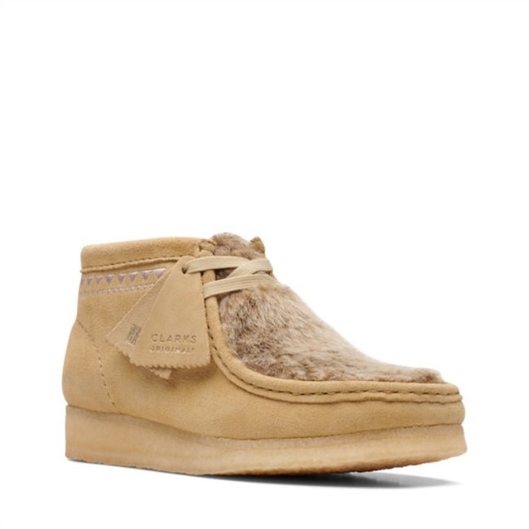 Interés Bronceado Clarks Wallabee Interés Bronceado Bota