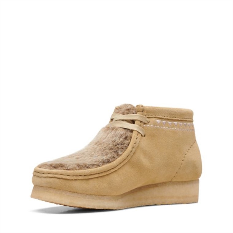 Interés Bronceado Clarks Wallabee Interés Bronceado Bota