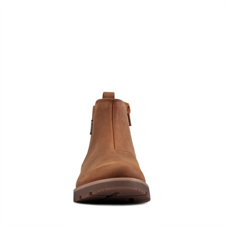 Cuero Marrón Clarks Cuero Marrón Heath Sea Gore-tex Cuero Marrón Para Niños