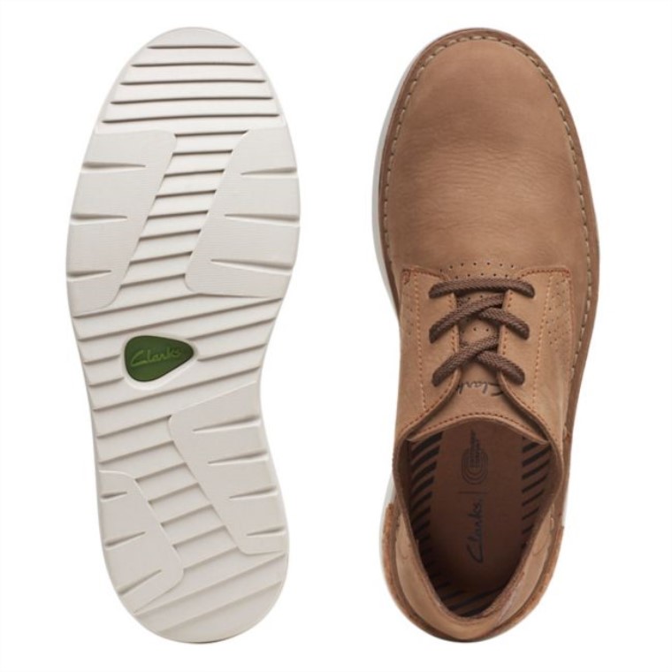 Clarks Taupe Nubuck B Runo Low Taupe Nubuck