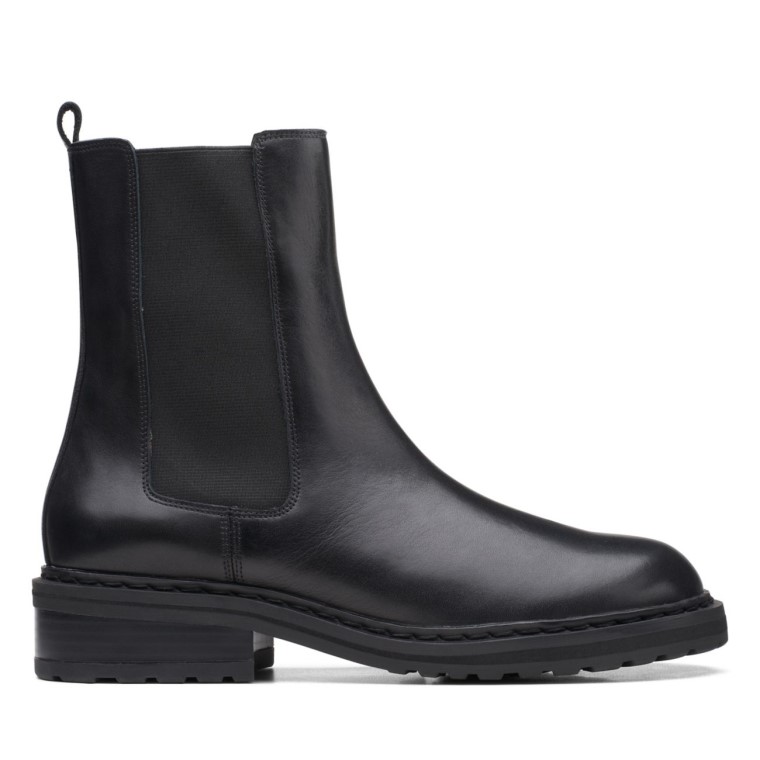 Clarks Tilham Chelsea Cuero Negro Cuero Negro