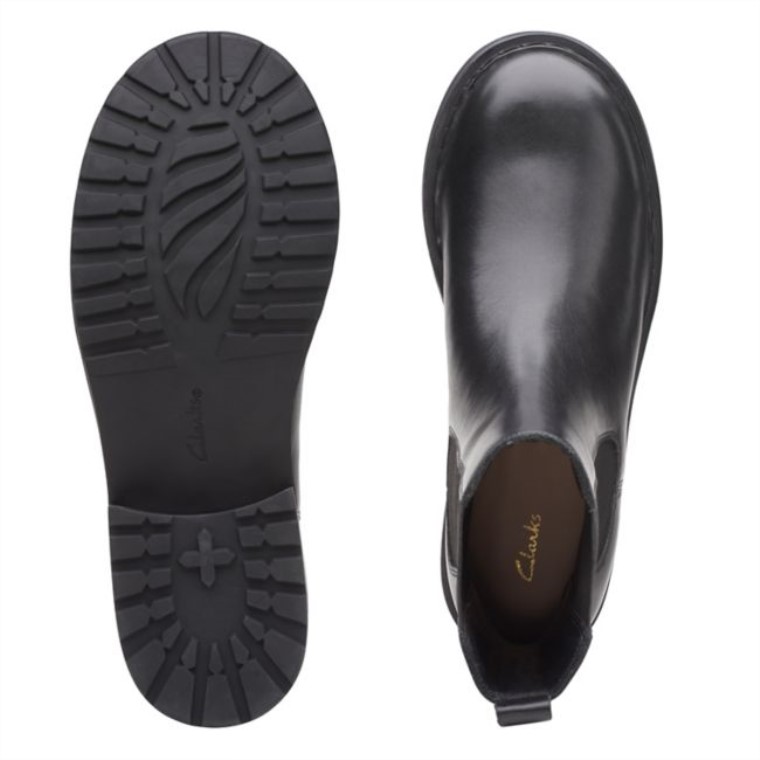 Clarks Tilham Chelsea Cuero Negro Cuero Negro