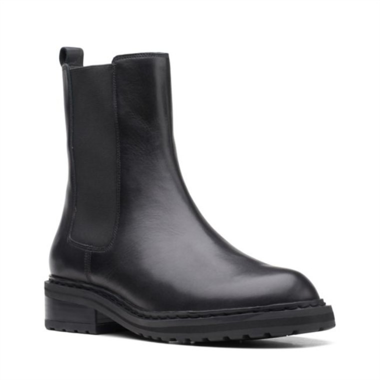 Clarks Tilham Chelsea Cuero Negro Cuero Negro