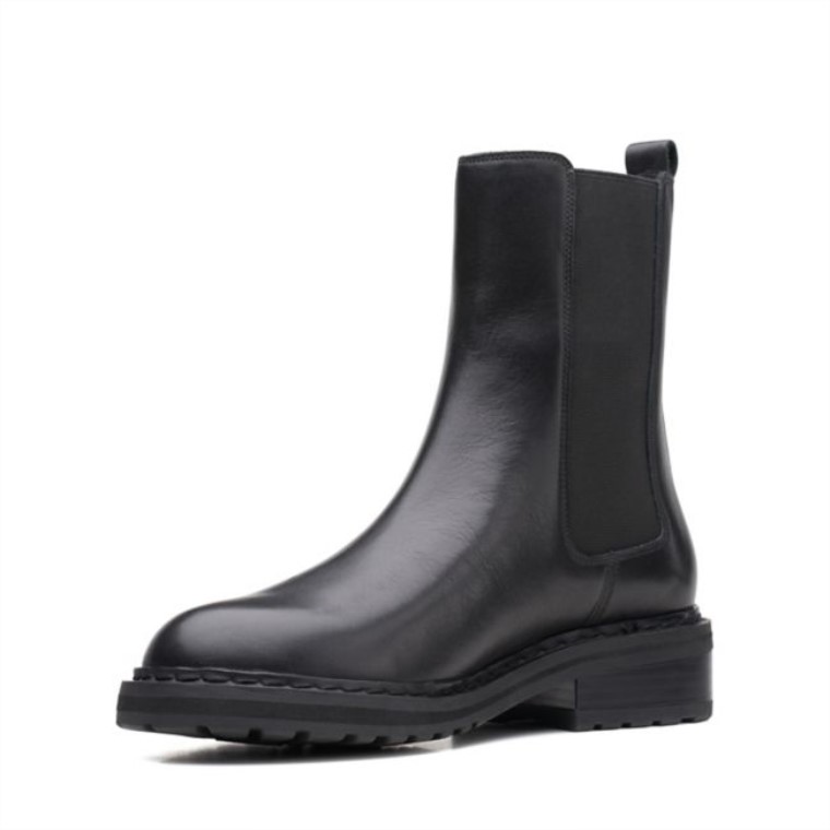 Clarks Tilham Chelsea Cuero Negro Cuero Negro